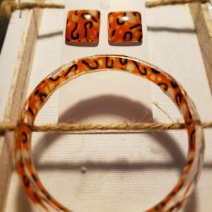 Earring and bangle set